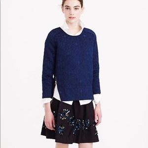 Jcrew matelasse top with side zips